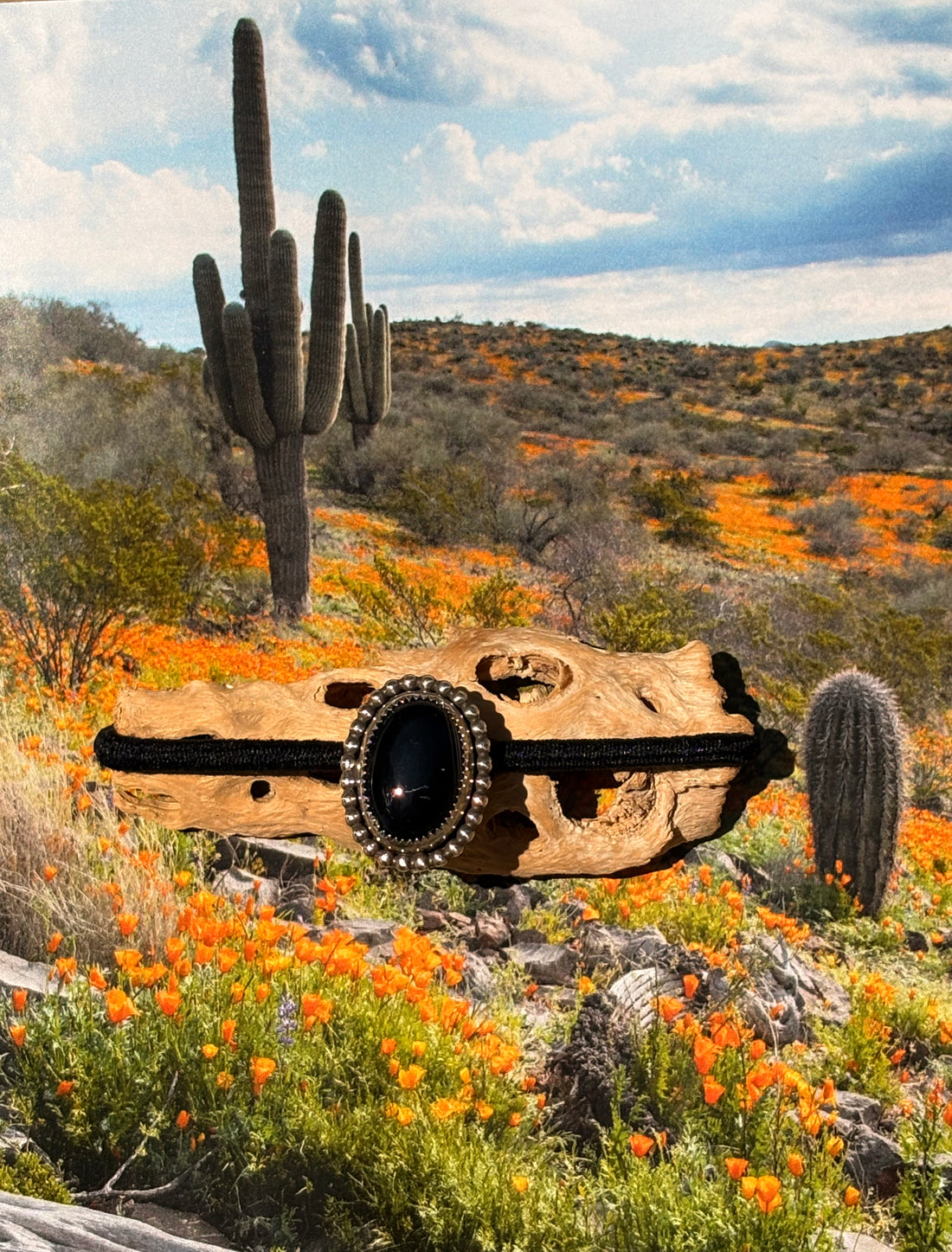 Black Onyx Hair Charm